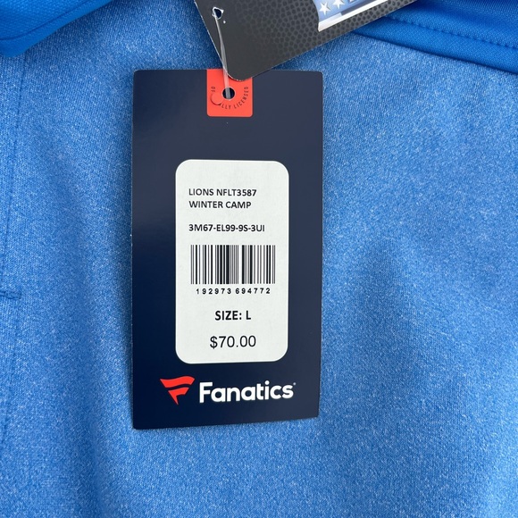$70 Small & XL Men's Detroit Lions Fanatics Branded Winter Camp Pullover - Picture 6 of 12